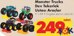 HOT WHEELS OYUNCAK MONSTER TRUCKS DEV TEKERLEK USTASI ARAÇLAR